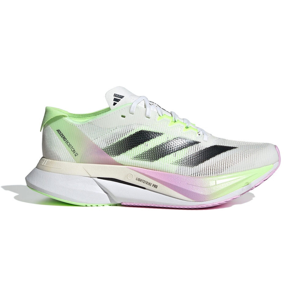 Adidas 愛迪達 Adizero Boston 12 W 女 白綠紫 運動 路跑 馬牌底 慢跑鞋 IG3328