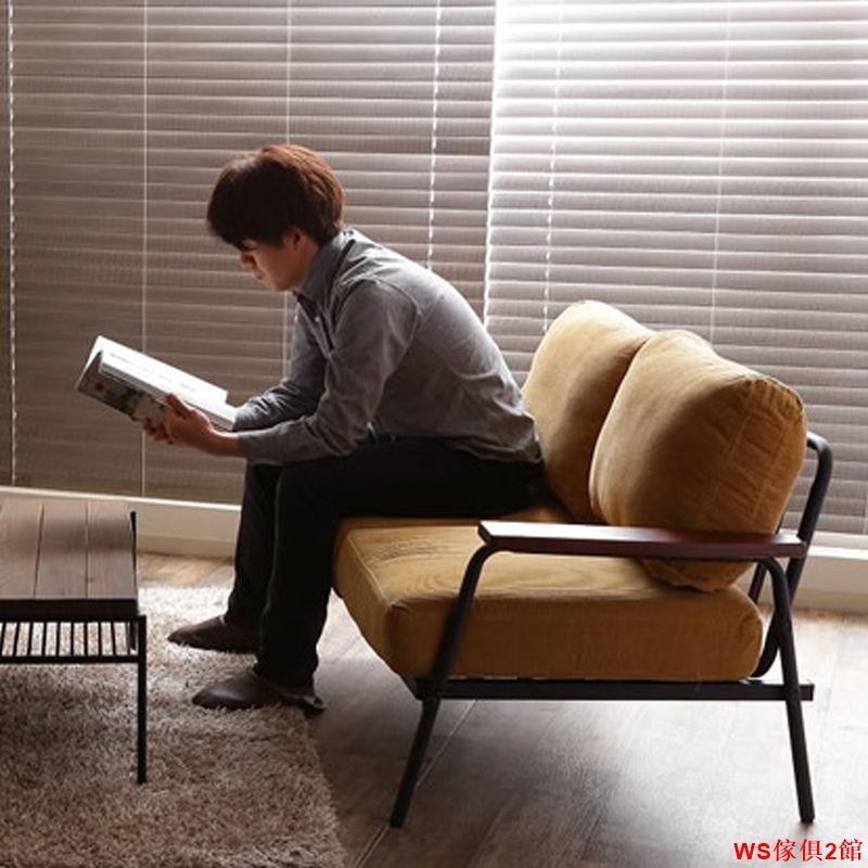 【免運】日式復古loft工業風鐵藝雙人沙發小戶型美式公寓咖啡廳沙發椅子Ws精品