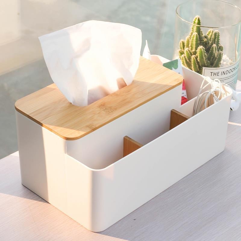 精選好物 IKEA 無印風 收納盒 桌上收納 木紋 紙巾盒 抽紙盒 家用 客廳 茶几 遙控器收納 整理盒 收納盒 文具收