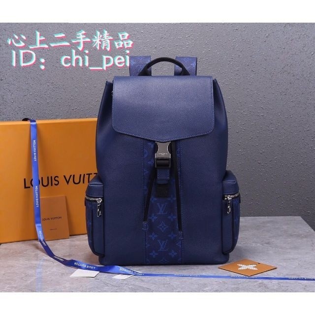 二手LV 路易威登 SAC À DOS OUTDOOR 後背包LANS 黑色 M30417 藍色 M30419 雙肩背包