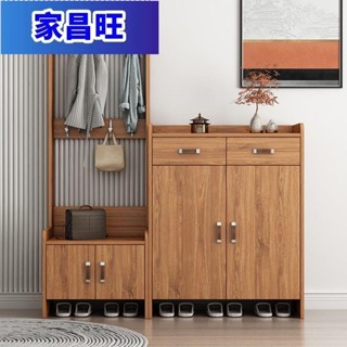 【JCW】鞋櫃家用門口入戶帶掛衣櫃一體門廳收納櫃大容量客廳玄關櫃衣帽架