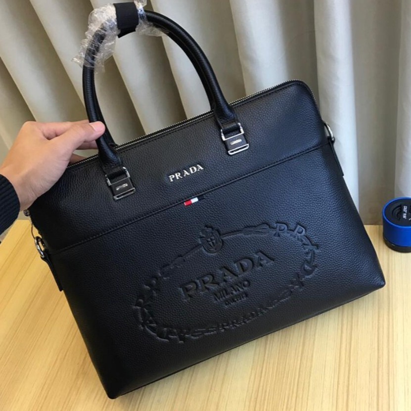 TF店二手 2021最新網紅爆款 PRADA/普拉達奢華男士單肩包 商務紳士男用公事包 側背公文包 單肩斜挎真皮皮包