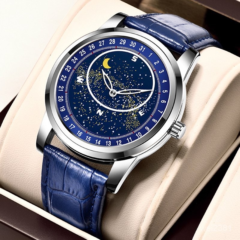 夜光時尚品牌手錶男士手錶全自動 旋轉 手錶空盤機械錶  手錶 慕迪 防水滿天星卡手錶男錶