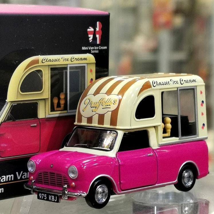 Tiny 城市 合金車仔 - Morris Mini Van 雪糕車 (酒紅色) 1/50
