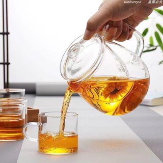 低價⚡️破損定賠高硼矽花茶壺💯玻璃泡茶壺💯耐熱花草茶壺紅茶綠茶過濾內膽企鵝壺功夫茶具套裝/熱銷/批發/促銷價