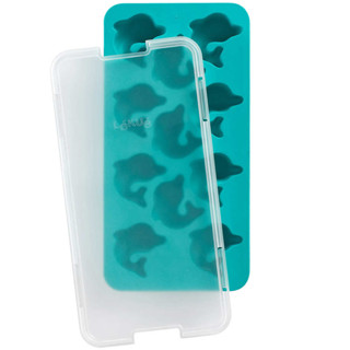 台灣現貨 西班牙製造《LEKUE》11格附蓋海豚製冰盒(湖綠) | 冰塊盒 冰塊模 冰模 冰格