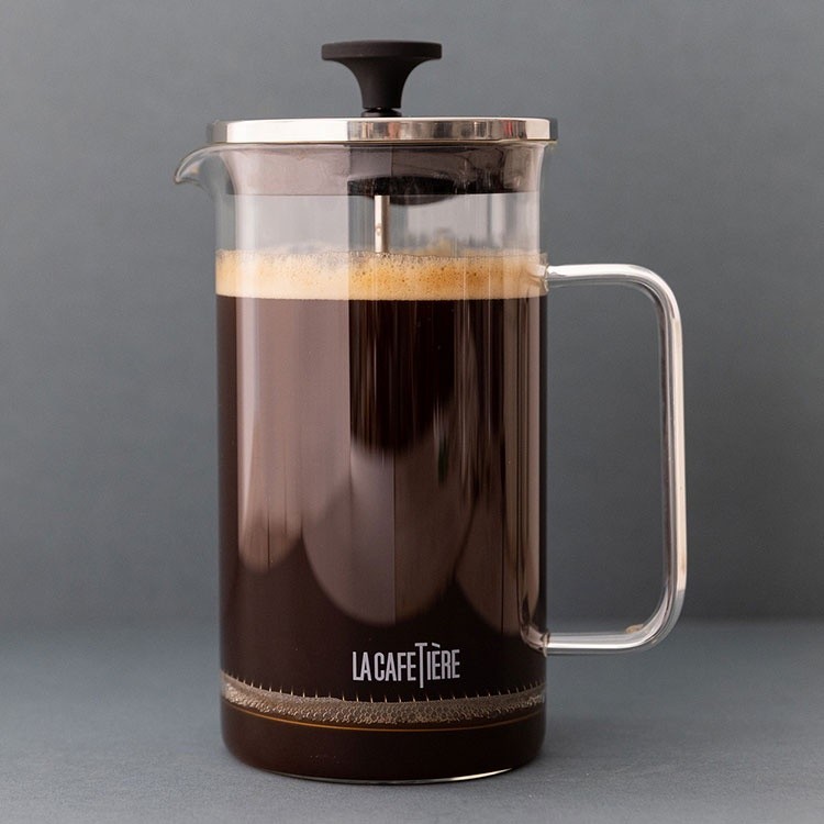 台灣現貨 英國《La Cafetiere》玻璃法式濾壓壺(簡約銀1L) | 泡茶器 冷泡壺 沖茶器 法壓壺 咖啡壺