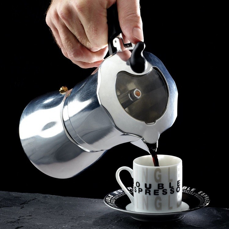 台灣現貨 英國《KitchenCraft》經典義式摩卡壺(銀6杯) | 濃縮咖啡 摩卡咖啡壺