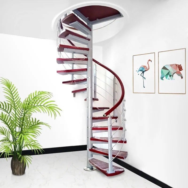 熱賣//旋轉樓梯高顏值簡易弧形樓梯高低床閣樓復式樓家用定制時尚梯子
