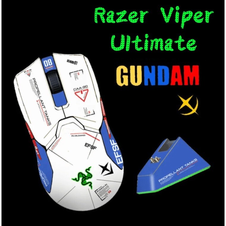 ღ適用於Razer Viper Ultimate滑鼠貼紙VIPER MINI磨砂訂製防