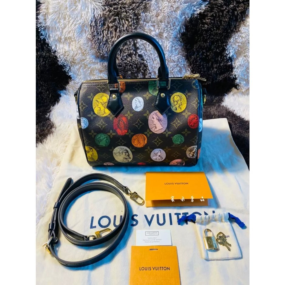 二手 LV 路易威登 真品 M45910 SPEEDY25 BANDOULIÈRE 手提 斜背包 枕頭包