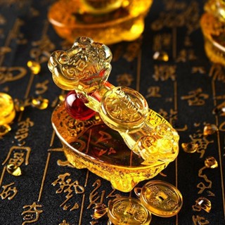 🎀2024上新 新年裝飾🎀 黃水晶 馬上有錢 琉璃吉祥 裝飾品 如意納福 居家 過年 禮品 招財 車載 擺件
