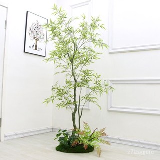 免運 造景 裝飾花 朔料花 仿生綠植 組閤 裝飾假樹 客廳新中式 落地花 假竹子 仿真植物盆栽 造景 模擬盆栽 仿