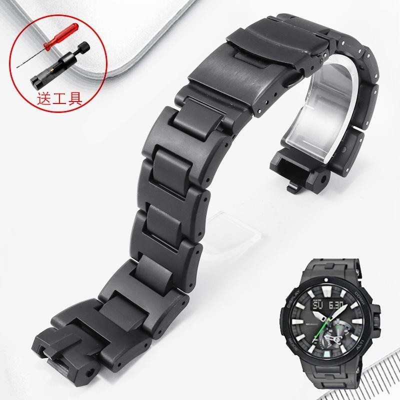現貨 適配卡西歐登山運動PRW-3000\3100\6000\6100Y改裝複合塑鋼手錶帶