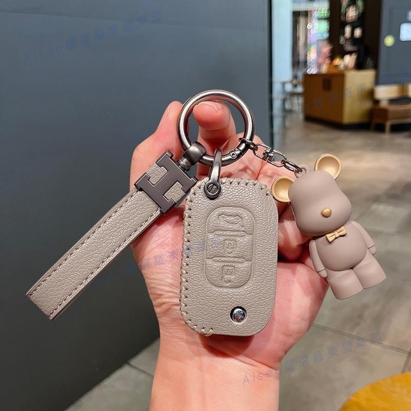 羅東免運☀適用於賓士smart鑰匙套 斯瑪特 for Two 精靈1號 簡約卡通汽車鑰匙包殼扣