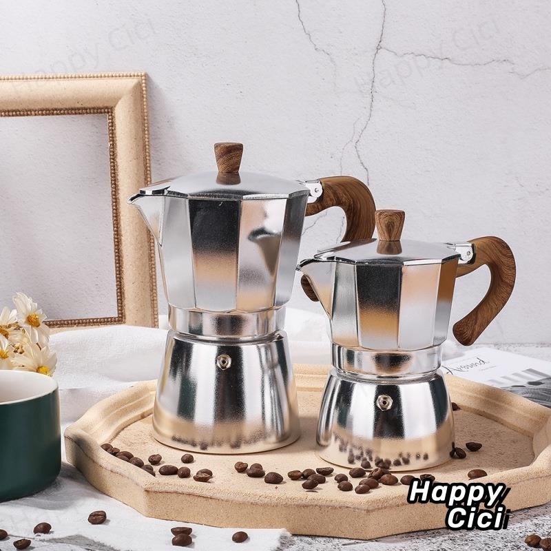 😍桃園出貨😍 摩卡壺 手沖咖啡壺 意式濃縮咖啡 歐式八角壺 鋁合金咖啡壺 咖啡工具