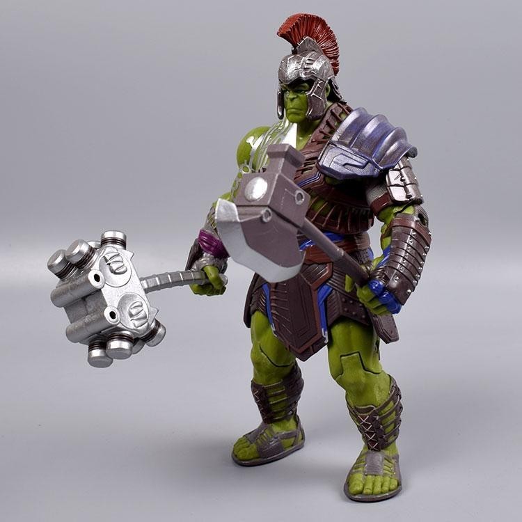 動漫 手辦 模型 復仇者聯盟雷神3綠巨人盔甲版浩克關節可動人偶模型手辦玩具擺件
