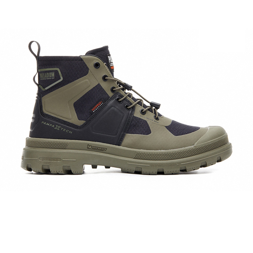 Palladium Pampa Tech Exp Wp+ 男女 綠黑 米其林聯名 橘標 防水 休閒鞋 74067-309