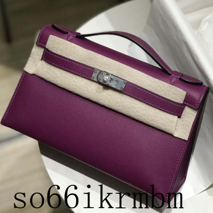 Mini Kelly一代 海葵紫 swift皮 22cm 手工 手提包 簡約百搭 時尚潮流