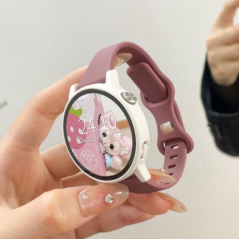 【YX】撞色雙孔瘦身硅膠適用華為手錶GT3錶帶watch3pro女款GT2pro手錶帶