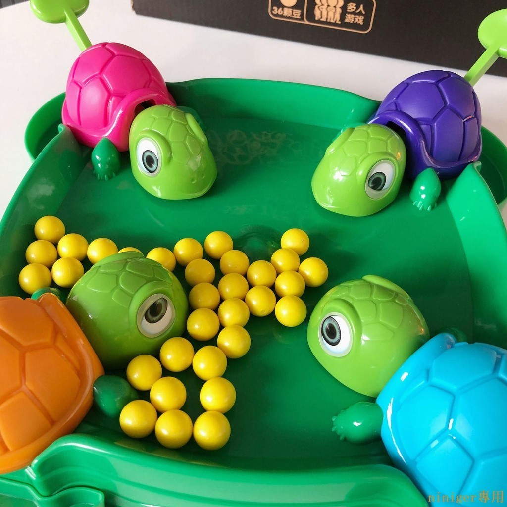 台灣熱銷🔥兒童新款玩具小烏龜吃豆子雙人趣味親子桌面互動益智玩具機🔥精選品