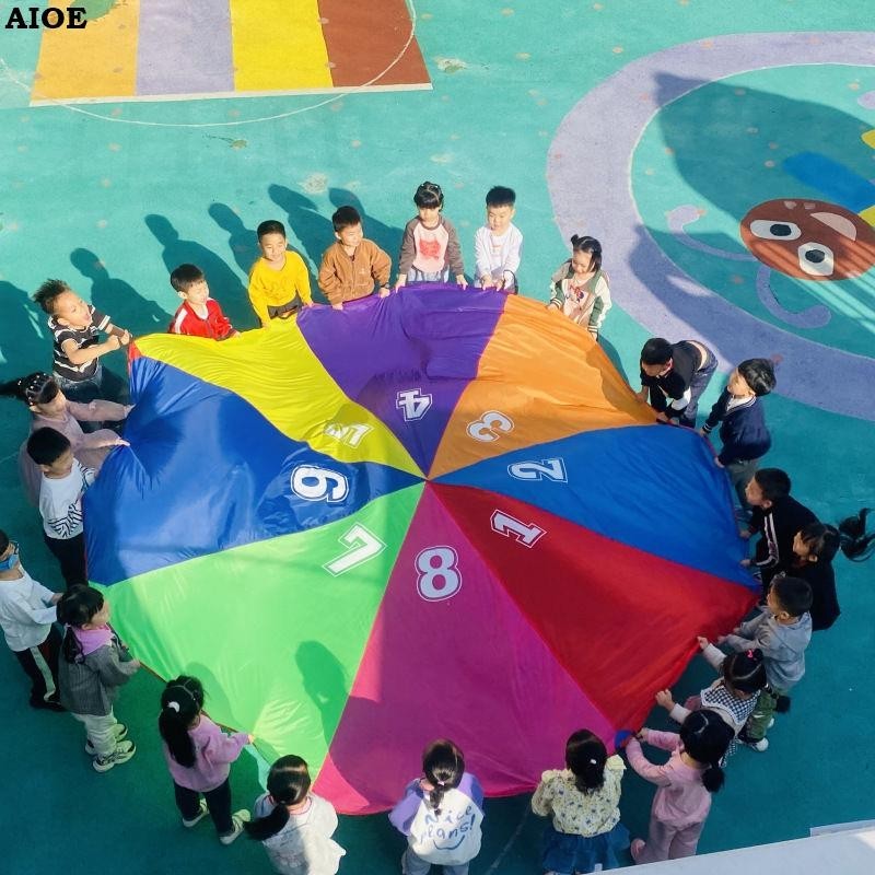 數字彩虹傘幼兒園感統訓練器材早教玩具兒童戶外趣味活動游戲道具