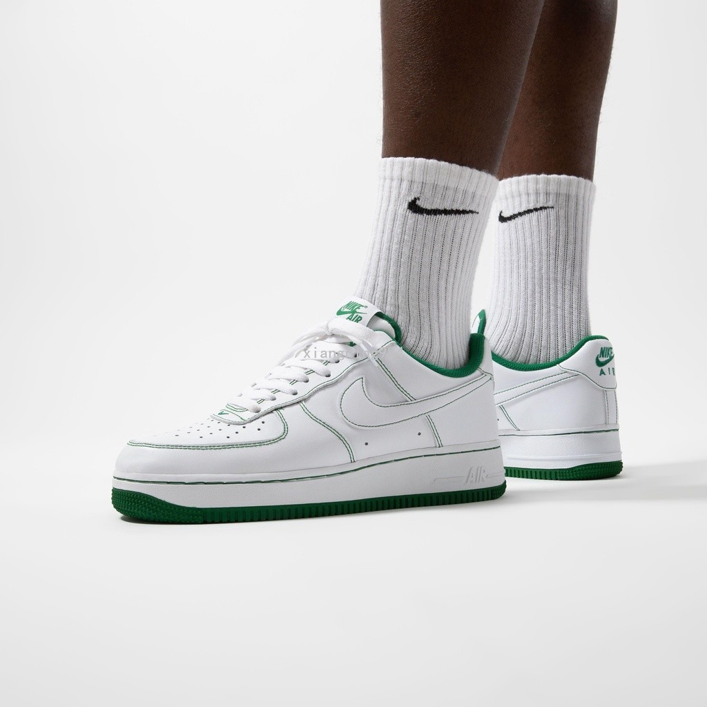 Nike Air Force 1 白綠 縫線 二次元 低筒 滑鞋 休閒鞋 CV1724-103