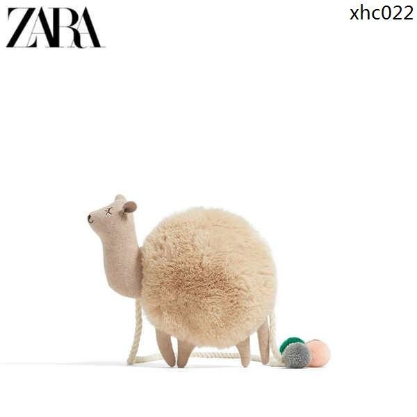 熱銷· ZARA兒童包企鵝羊駝包卡通可愛公仔玩偶動物毛毛絨單肩斜挎小背包