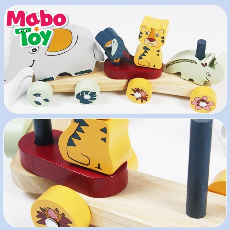 MaboToy兒童拖拉玩具寶寶玩具拉車嬰幼兒拖拉車拉繩拉牽引繩玩具車男女孩 UWZU