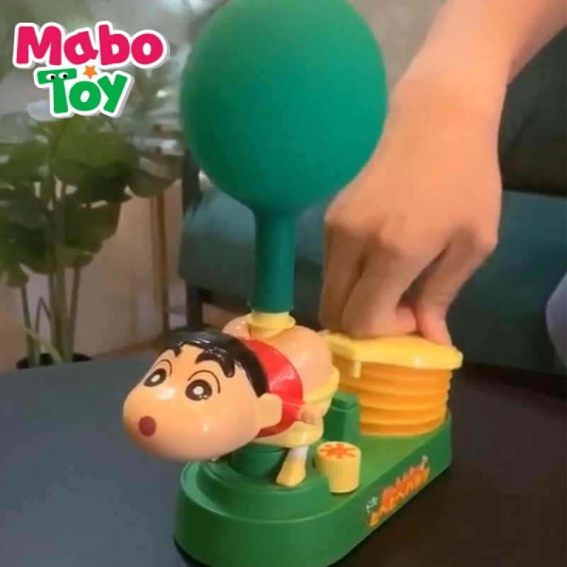 MaboToy現貨抖音衕款蠟筆小新吹氣球車玩具按壓充氣放屁整蠱桌麵搞笑遊戲 9JHB