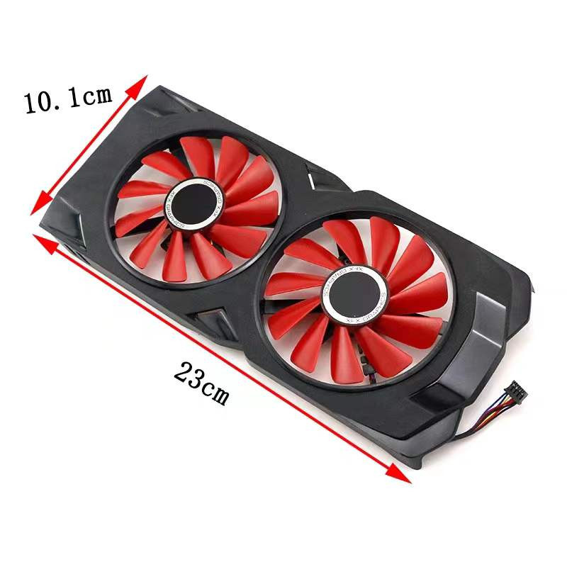 ♥全新 XFX訊景RX580 570 2048SP 4GB黑狼版顯卡散熱風扇帶外