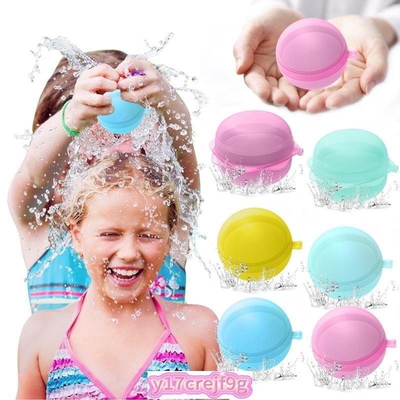 6PCS Colorful Water Balloon Reusable Silicone Water Bomb Abs