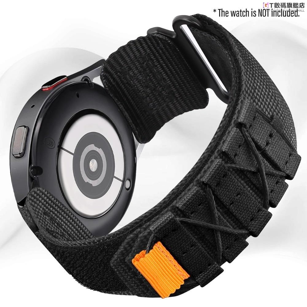 GT-SAMSUNG 20/22 毫米適用於三星 Galaxy Watch 6 5 4 40 44 毫米堅固尼龍運動錶帶