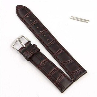 18 20 22 24mm genuine leather strap steel buckle wrist watch