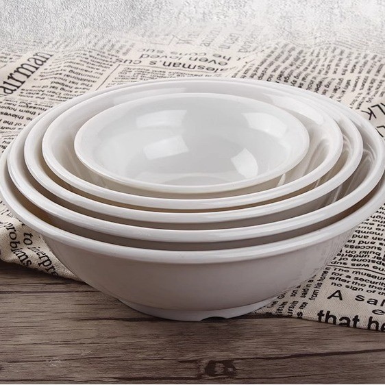仿瓷塑料早餐湯碗米粉衚辣湯碗衚辣湯碗稀飯涼皮米皮碗反口碗商用