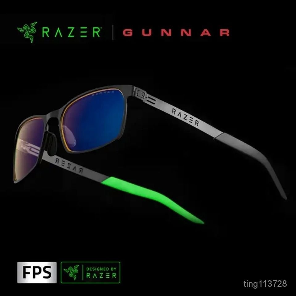GUNNAR雷蛇款電腦電競護目鏡防藍光防輻射護眼鏡平光男女RazerFPS
