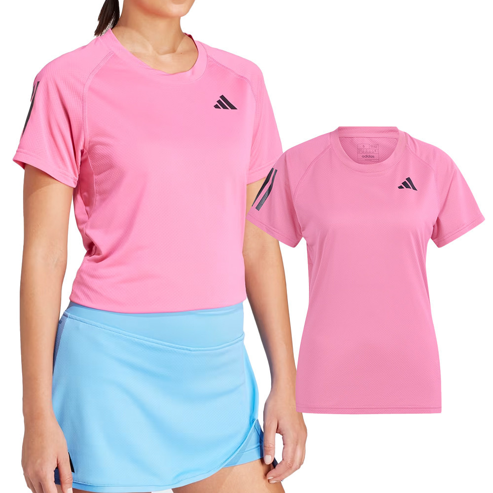 Adidas CLUB TEE 女款粉色 運動 排汗 短袖上衣 IT6579