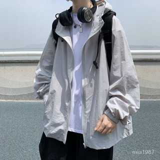 夏季新款防曬衣男士超薄透氣連帽防曬服潮寬鬆百搭皮膚衣外套薄款 5LSF