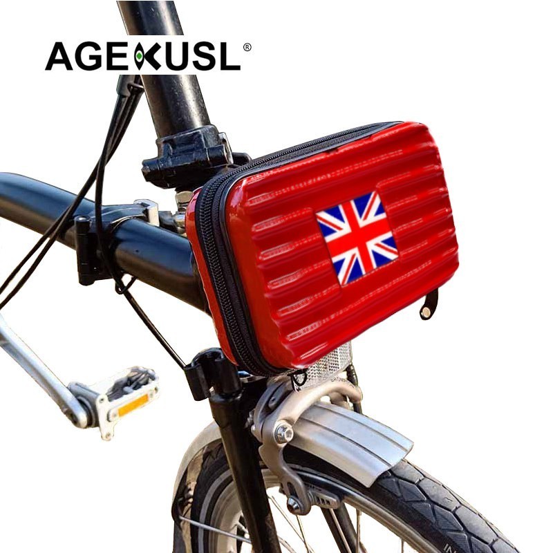 AGEKUSL自行車猪鼻包籃蓝折疊自行車的自行車前包用於小布Brompton 3 Sixty Pikes
