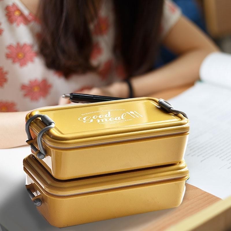 澤子小鋪象有秘密日式便當盒分隔飯盒學生上班族微波爐加熱水果春游野餐盒
