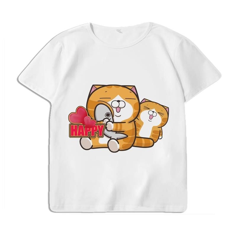 韓版上新 白爛貓 拽拽貓 T恤 短袖 柔軟爽滑 不褪色 牛奶絲材質 環保印染 無異味
