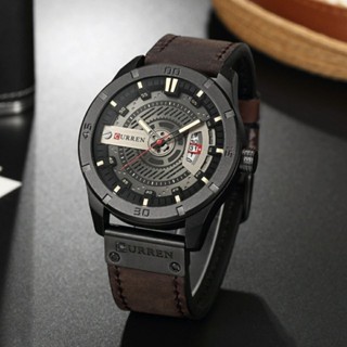 curren/卡瑞恩8301 新款男錶 男士手錶日厤手錶 防水商務皮帶男錶