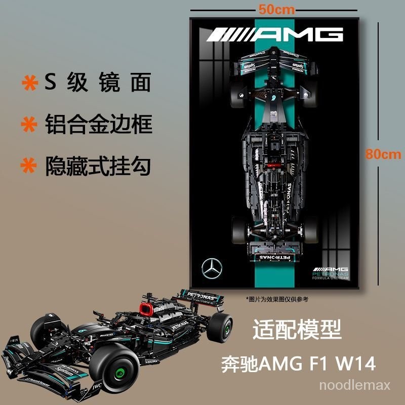 台灣最低價兼容樂高42171奔馳AMG邁凱倫咔搭羅密歐F1展示上墻相框支持定製款