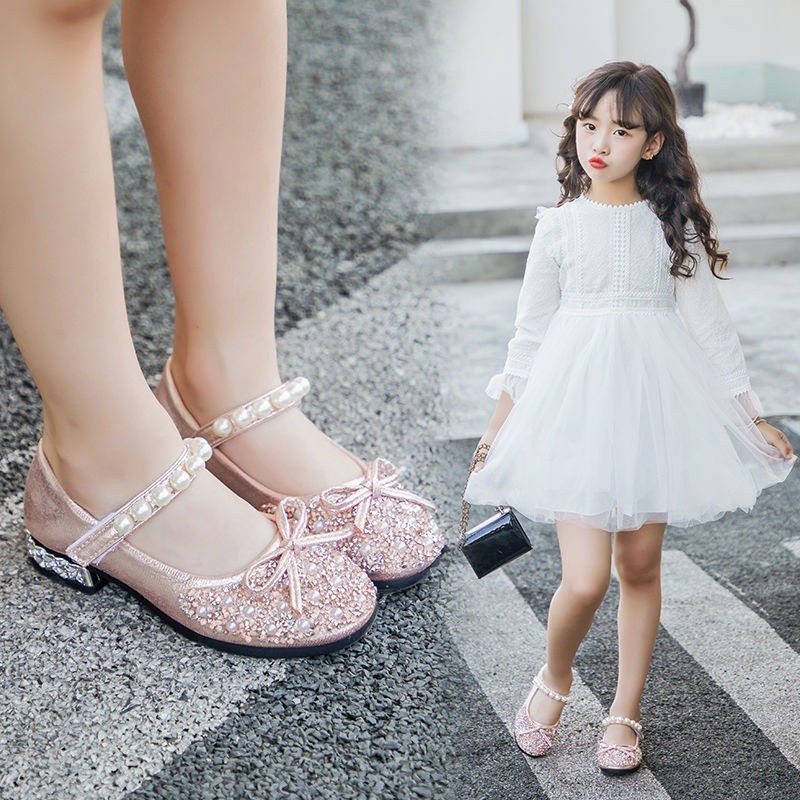 Alice 兒童小孩高跟鞋女童公主鞋2024秋新款童鞋時尚單鞋舞蹈鞋女童皮鞋