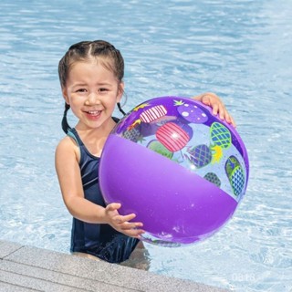 海洋球 戶外用品 Bestway兒童充氣海洋球 拚色印花戲水球 泳池玩樂 三色水球 水上 海灘 沙灘 海邊