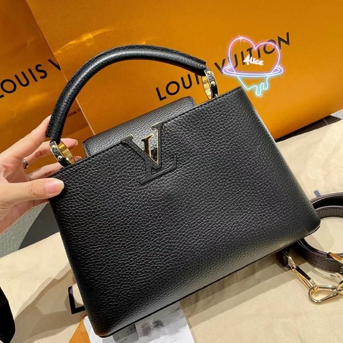 『二手精品』LV 路易威登 capucines bb 黑色手提包 單肩包 斜挎包 女生包包 M94755