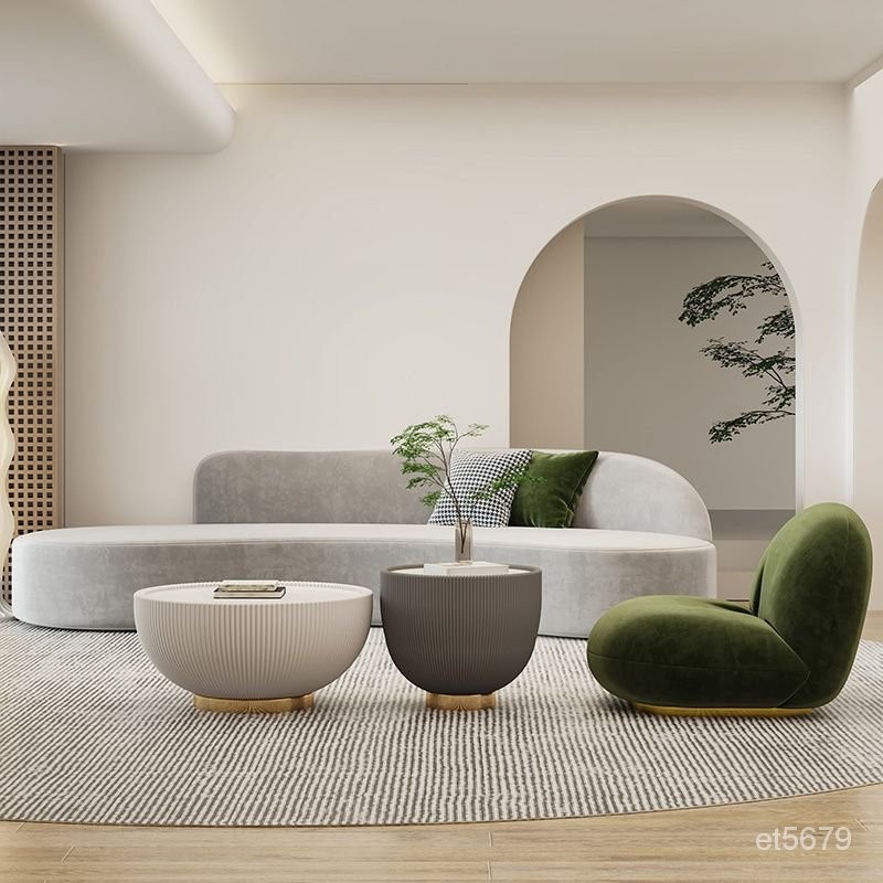 [免運保固]沙發客廳新款2024網紅創意輕奢異型沙發休息區辦公室小戶型組閤