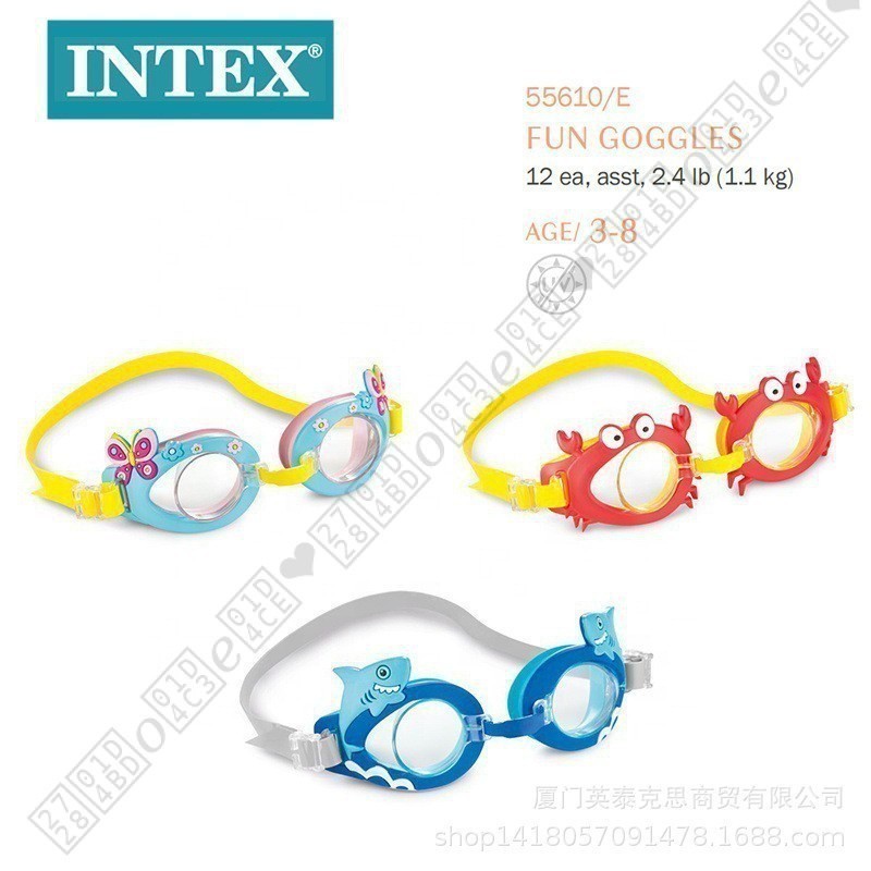 INTEX 55610 趣味泳鏡水上兒童潛水鏡戲水戶外遊泳護目鏡