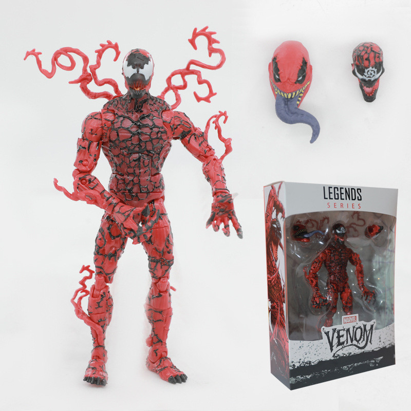 🔥JOJO潮玩🔥 漫威盒裝6寸屠殺可動人偶手辦Venom毒液2代超凡蜘蛛俠公仔模型