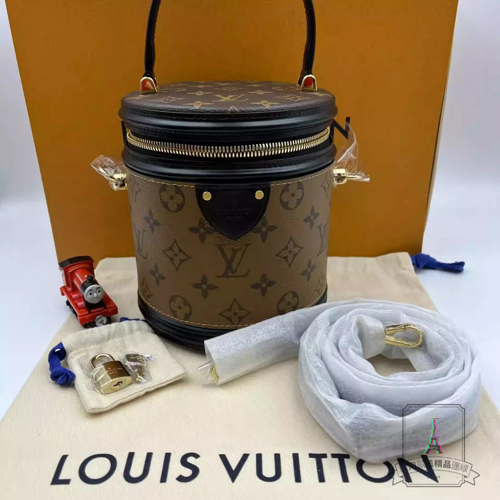 Louis Vuitton 路易威登 LV CANNES 經典老花 圓筒包 發財包 水桶包 M43986